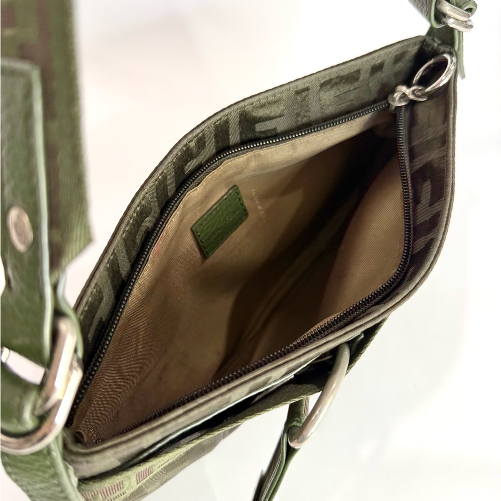 ✨SOLD✨ Vintage Fendi Green Zucca Shoulder Bag - Picture 12 of 13